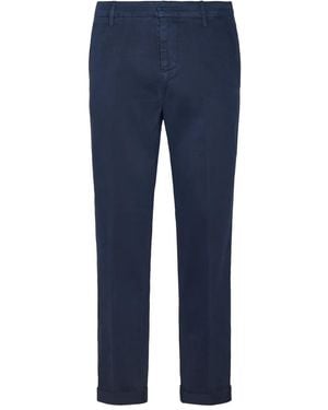 Dondup Cuffed-Hem Trousers - Blue