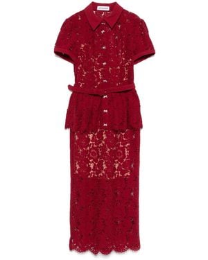 Self-Portrait Classic Court Sneaker - Red