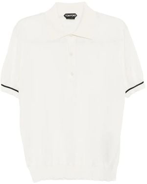 Tom Ford Short-Sleeve Polo Shirt - White
