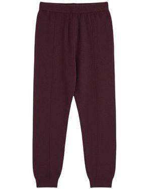 Chinti & Parker Seam-Detail Cuffed Track Pants - Purple