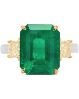 HYT Jewelry Anello Con Smeraldo E Diamanti - Verde