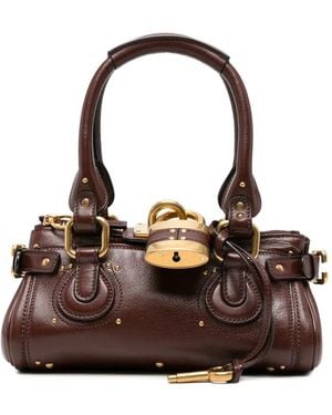 Chloé Paddington Tote Bag Aus Leder - Braun