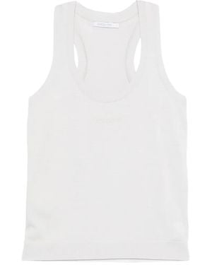 Patrizia Pepe Racerback Jersey Tank Top - White