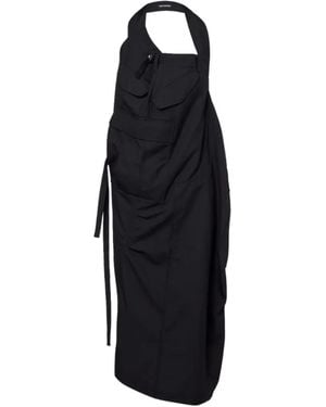 Junya Watanabe Asymmetrisches Kleid Mit Taschen - Blau