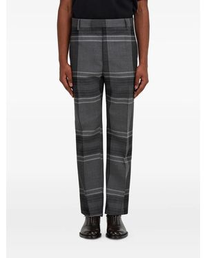 Ferragamo Checked Tailored Pants - Black