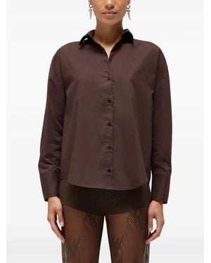 Blugirl Blumarine Back-Slit Shirt - Brown