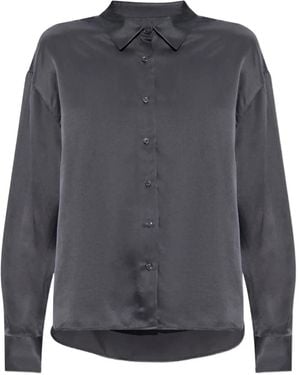 IRO Button-Down Silk Shirt - Grey