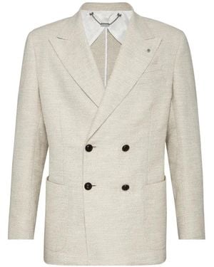 Billionaire Statement Double-Breasted Blazer - White