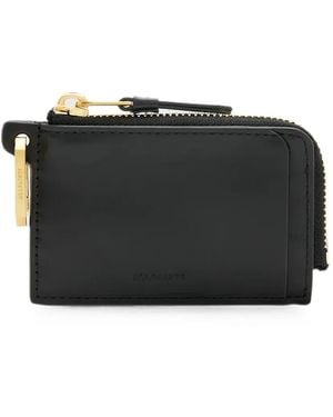 AllSaints Lobster-Clasp Zip-Around Purse - Black