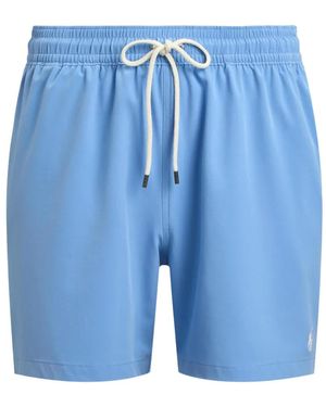 Polo Ralph Lauren Short De Bain Traveller À Logo Brodé - Blue