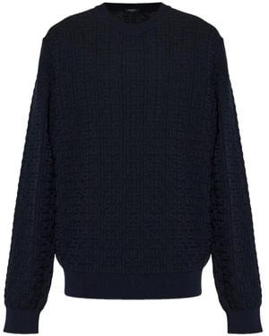 Balmain Logo-Motif Jumper - Blue