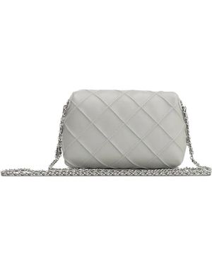 Tory Burch Bandolera Acolchada De Piel - Gris