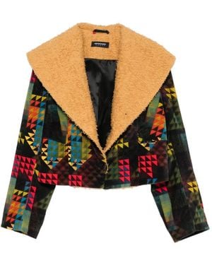 Kiko Kostadinov Abstract-Check Jacket - Black