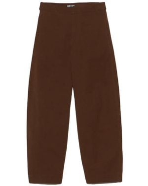 Bimba Y Lola Oak Barrel-Leg Pants With Adjustable Waist - Brown