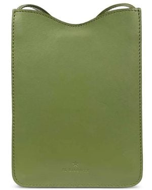 Il Bisonte Roseto Press-Fastener Shoulder Bag - Green