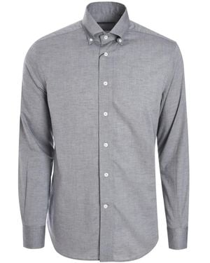 Corneliani Buttoned Cotton Shirt - Grey