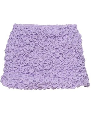 Selia Richwood Lia Shirred Mini Beach Skirt - Purple