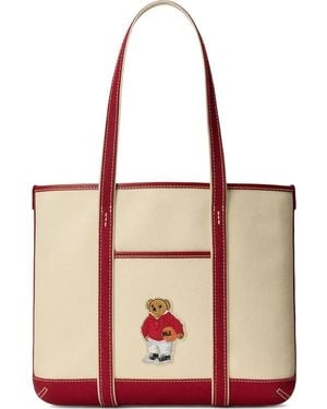 Polo Ralph Lauren Polo Bear Canvas Tote Bag - Pink