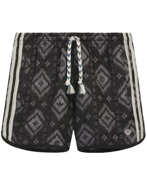 adidas Heritage-Print Shorts - Black