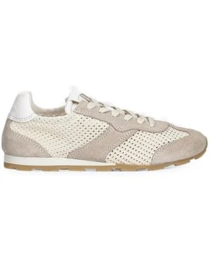 Marc O' Polo Suede-Panel Mesh Trainers - White