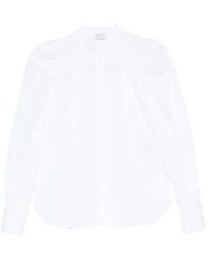 McQueen Chemise Boutonnée À Manches Bouffantes - Blanc