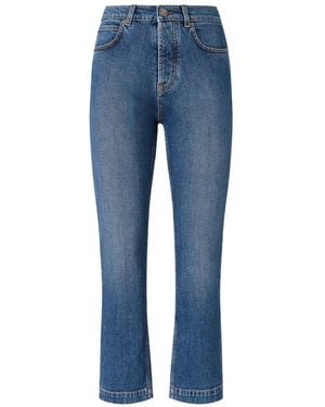 Pinko Jean Court À Effet Délavé - Blue