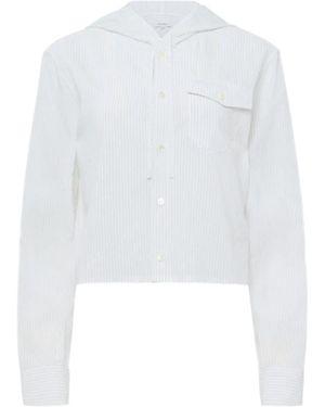 JW Anderson Cropped-Hemd mit Kapuze - Weiß