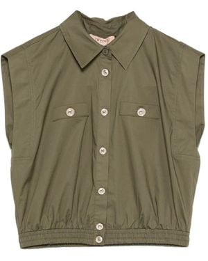 Twinset Button-Fastening Shirt - Green