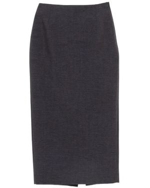 Mugler Zip-Fastening Midi Skirt - Blue