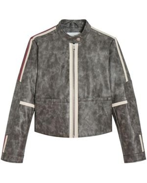 Apparis Casey Faux-Leather Jacket - Grey