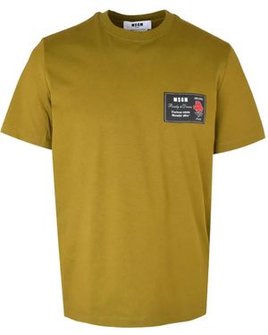 MSGM パッチ Tシャツ - イエロー