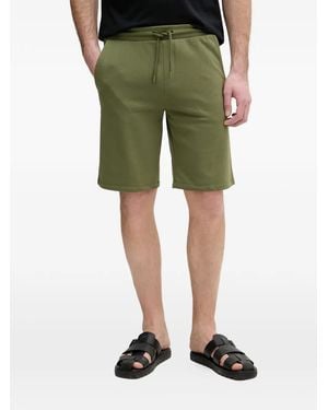KARL LAGERFELD Logo-Embroidered Drawstring Shorts - Green