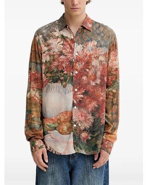 Desigual Milo Floral-Print Shirt - Red