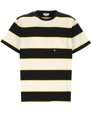 McQueen Striped Pocket T-shirt - Black