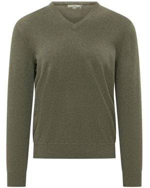 Malo V-Neck Cashmere Sweater - Green
