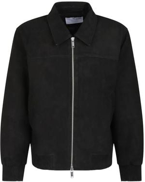 SELECTED Suede Bomber Jacket - Black