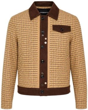 ANDERSSON BELL Check-Pattern Tweed Jacket - Brown