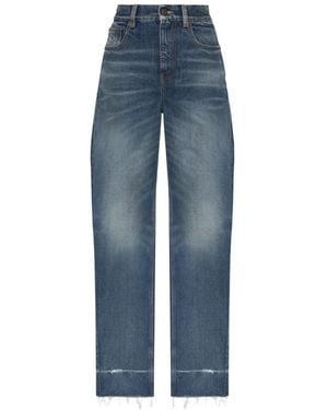 Chloé Frayed-Hem Jeans - Blue