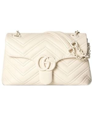 Gucci Small Logo-Plaque Cross Body Bag - Natural