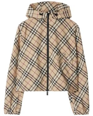 Burberry チェック ジャケット - ブラウン