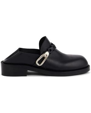 Rabanne Leather Mules - Black