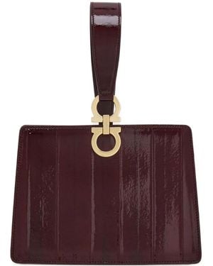 Ferragamo Mini Gancini-Embellished Clutch Bag - Purple