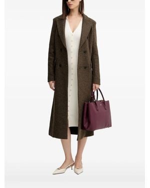 Silvian Heach Double-Breasted Coat - Brown