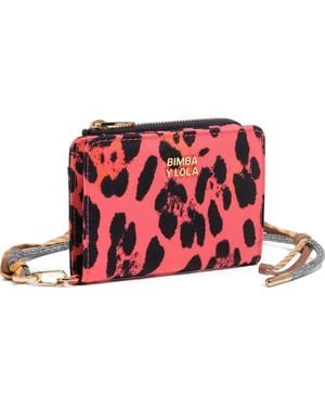 Bimba Y Lola Leopard-Print Zip Wallet - Red