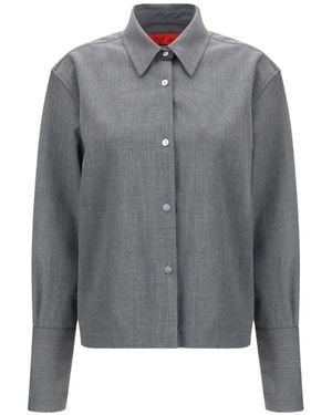 Thelatest Long-Sleeved Cotton Shirt - Gray