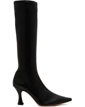 Neous 80Mm Pointed-Toe Leather Boots - Black