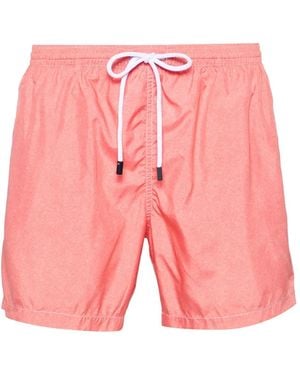 Barba Napoli Logo-Patch Drawstring Swim Shorts - Pink