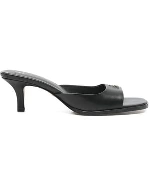 Patrizia Pepe Square-Toe Heeled Sandals - Black