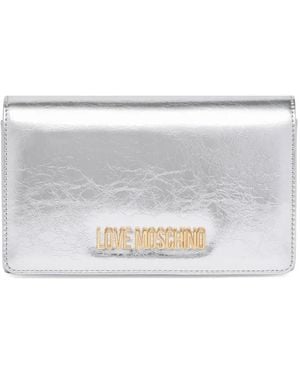 Love Moschino メタリック チェーン ショルダーバッグ - ホワイト