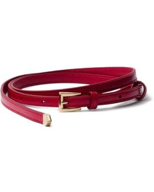 Prada Buckle Leather Belt - Red